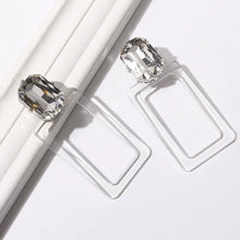 Load image into Gallery viewer, Transparent Rectangle Earrings
