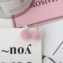 Load image into Gallery viewer, Fuzzy Ball Stud Earrings
