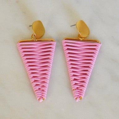Triangular Woven Earrings