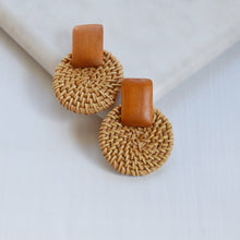 Load image into Gallery viewer, Wooden Rattan Earrings
