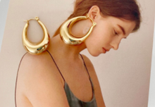 Load image into Gallery viewer, Gold  Plated Hoop Earrings
