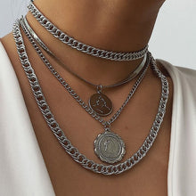 Load image into Gallery viewer, Layered Coin Necklace
