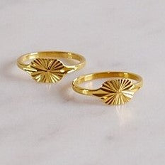 Gold Plated Star Beam Ring