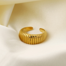 Load image into Gallery viewer, Gold Plated Crescent Ring
